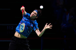 Badmintonspelaren Felix Burestedt under European Games i Minsk